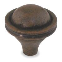 1XNW3 Cabinet Knob, Round, L 1 1/4 In, PK 5