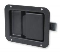 1XPB6 Paddle Latch, Black, H 3 5/8 In