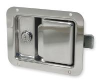 1XPC4 Paddle Latch, Silver, H 4 1/4 In