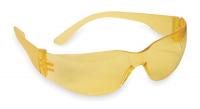 1XPJ5 Safety Glasses, Amber, Scratch-Resistant
