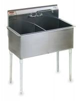 1XUD1 Utility Sink, Double Bowl, Free Standing