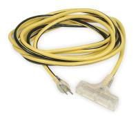 1XUR4 Extension Cord, Round, 100Ft, 12/3