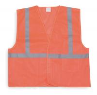 1YAD7 High Visibility Vest, Class 1, 2XL, Orange