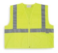 1YAH3 High Visibility Vest, Class 2, XL, Lime