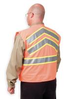 1YAL7 High Visibility Vest, Class 2, 3XL, Orange