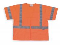 1YAT6 High Visibility Vest, Class 3, 2XL, Orange