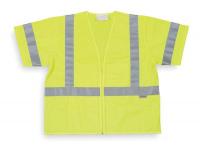 1YAT9 High Visibility Vest, Class 3, L, Lime