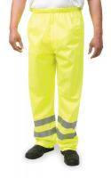 1YAV8 Safety Over Pants, Lime, Size 28 to 38x33