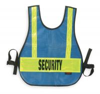 1YAW2 Safety Vest, Security, Blue, Reflective