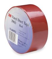 15F774 Duct Tape, 2 In x 50 yd, 6.3 mil, Red, Vinyl