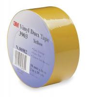 15F776 Duct Tape, 2 x 50 yd, 6.3 mil, Yellow, Vinyl