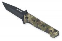 1YJE6 Hunting Knife, 6 In, Camoflouge, Clip Blade