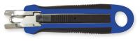 1YJF3 Safety Utility Knife, 3 1/2 In, Gray/Blue