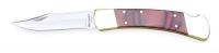 1YJF5 Folding Pocket Knife, Red/Brass, 3 1/4 In