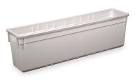 1YMZ5 Shelf Bin, Dividable, L 24, W 5 1/2, White