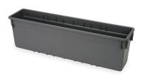 1YMZ6 Shelf Bin, Dividable, L 24, W 5 1/2, Gray