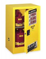 1YNF5 Flammable Safety Cabinet, 12 Gal., Yellow