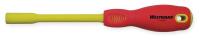 1YXK9 Insulated Nut Driver, Hollow, 1/4 In