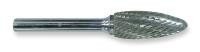 1Z401 Carbide Bur, Egg, 1/2 Cut Dia, dbl Cut