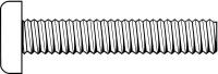 1ZB59 Mach Screw, Pan, 6-32 x 3/4 L, PK 100