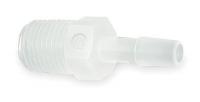 1ZJG5 Adapter, Thread To Barb, PVDC, 3/8 In, PK 5