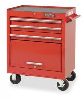 1ZML6 Rolling Tool Cabinet, 27 Wx35 H, 3 Drawer