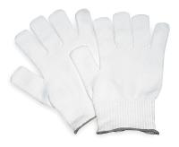 1ZPP6 Inspection Glove, White, 8-3/8 In. L, PK 5