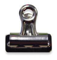 1ZPV5 Bulldog Clip, 1 In W, Silver, PK36
