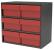 10F150 - Cabinet, 18Wx16.5Hx11D, Gray, 6 Red Drwrs Подробнее...