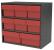 10F155 - Cabinet, 18Wx16.5Hx11D, Gray, 8 Red Drawers Подробнее...