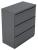 10W762 - Lateral File, 3-Drawer, R-Handle, Charcoal Подробнее...