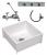 11U264 - Mop Sink Kit, Fiberglass, 24x24x10In, White Подробнее...