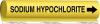 14H977 - Pipe Marker, Sodium Hypochlorite, Yellow Подробнее...