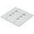 14J406 - WallPlate, Blank, 6 Hole, 2 Gang, Ivory Подробнее...