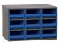 18D805 - Cabinet, Steel, 17Wx11Dx11H, 9 Drwrs, Blue Подробнее...