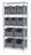 18D907 - Bin Shelving, Wire, 36X18, 12 Bins, Gray Подробнее...