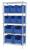 18D909 - Bin Shelving, Wire, 36X18, 12 Bins, Blue Подробнее...