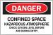 1L580 - Danger Sign, 10 x 14In, R and BK/WHT, ENG Подробнее...