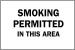 1K893 - Sign, 10x14, Smoking Permitted in This Подробнее...