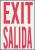 1ML81 - Exit Sign, 14 x 10In, R/WHT, Exit/Salida Подробнее...