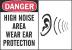 1UR36 - Danger Sign, 7 x 10In, R and BK/WHT, ENG Подробнее...