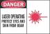 1UX55 - Danger Radiation Sign, 7 x 10In, ENG, SURF Подробнее...