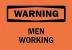 1UZ99 - Warning Sign, 10 x 14In, BK/ORN, ENG, Text Подробнее...