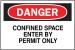 1D670 - Danger Sign, 7 x 10In, R and BK/WHT, ENG Подробнее...
