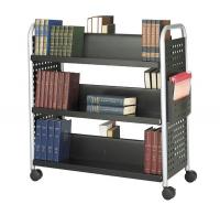 20C475 Book Cart, Double-Sided, Black