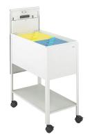 20C508 Mobile Tub File w/Lock, Letter, Gray