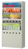 20C578 Magazine Rack, 5-Pocket, Gray