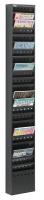 20C581 Magazine Rack, 23-Pocket, Black