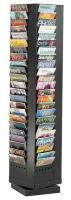20C585 Magazine Rack, 92-Pocket, Black