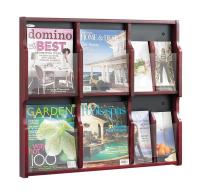 20C606 Magazine/Pamphlet Display, Mahogany/Blk